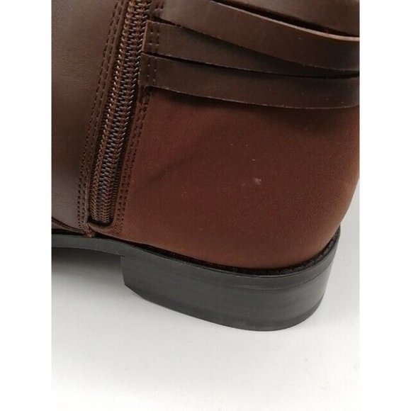Vince Camuto Womens Boots Pauletta Brown Leather Zip Knee High Wide Calf 9.5 - Picture 14 of 14
